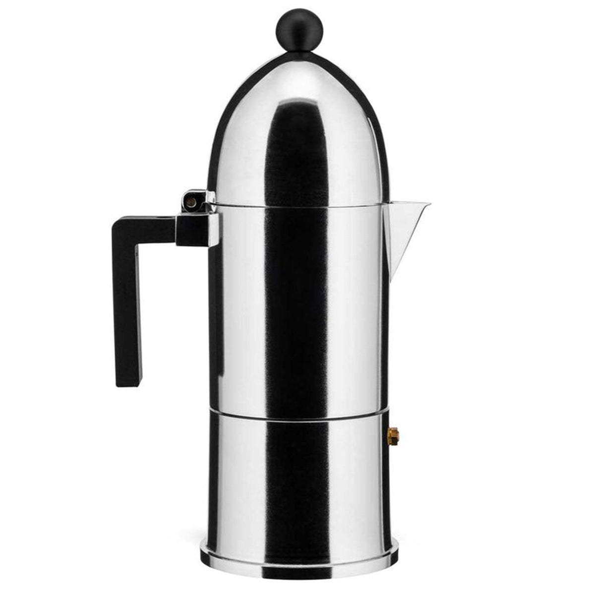 Sort Alessi La Cupola espressokande på 30 cl, designet af Aldo Rossi