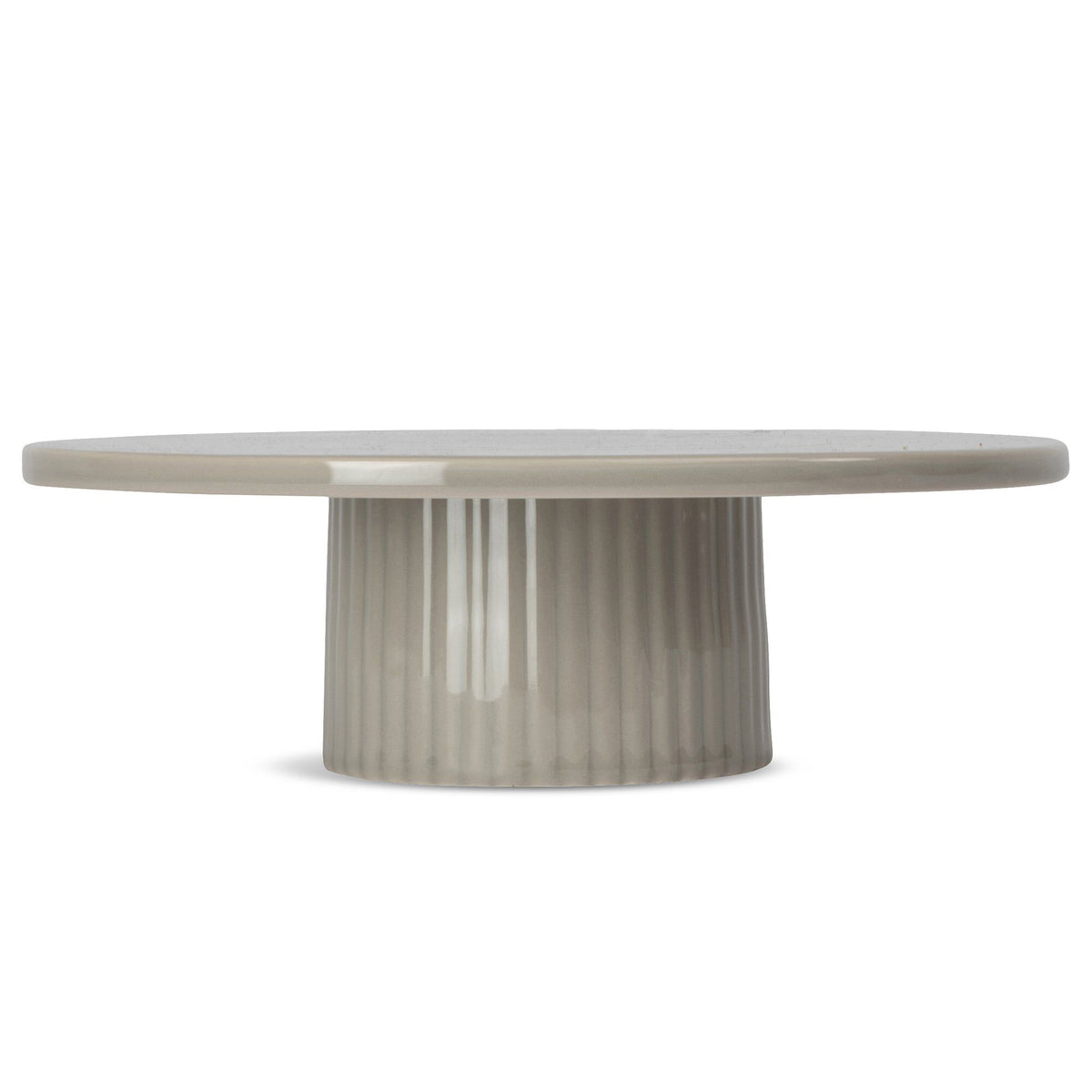 Sagaform Flora kagefad i beige farve med blank finish