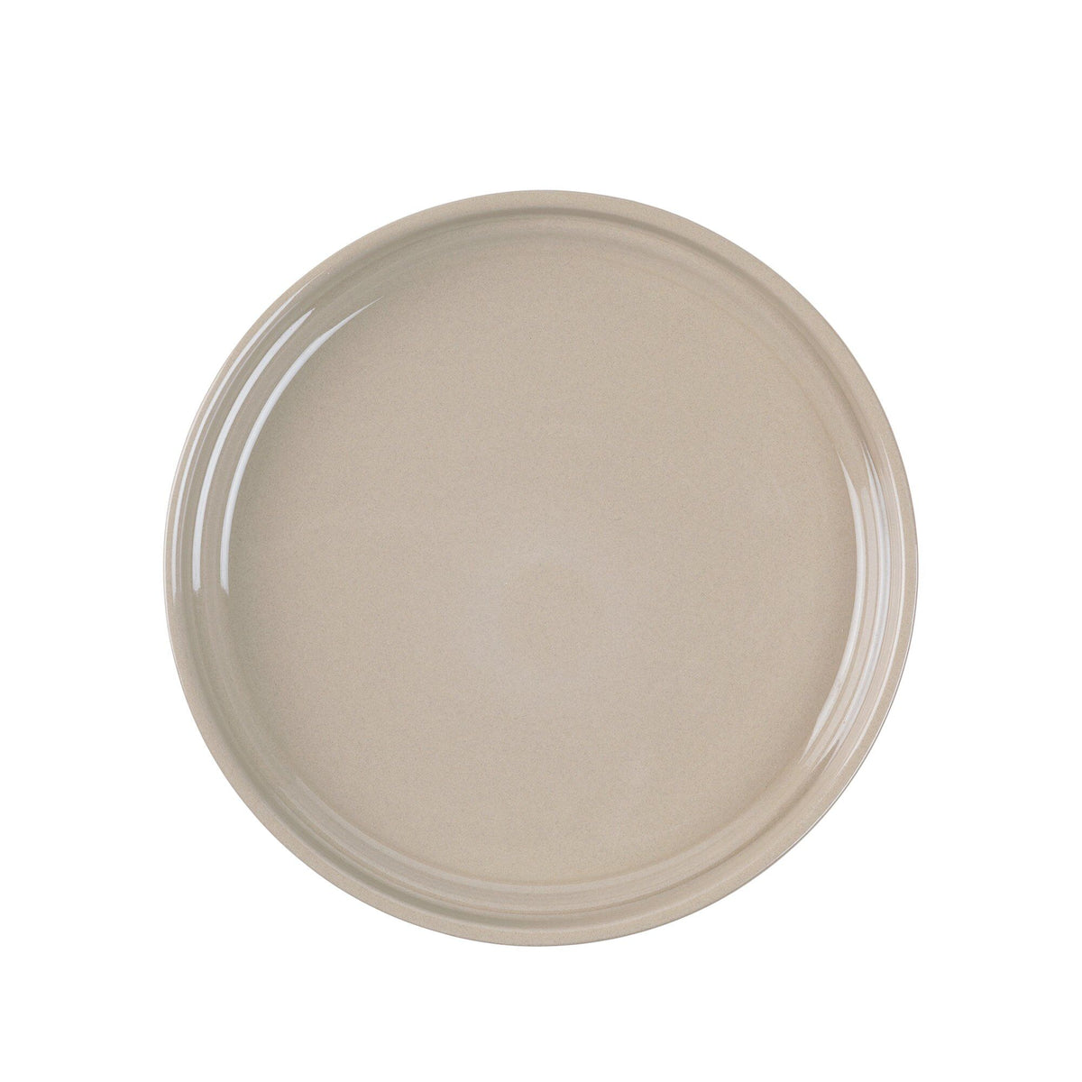Broste Nordic Bistro tallerken på 21 cm i stentøj med skinnende beige glasur