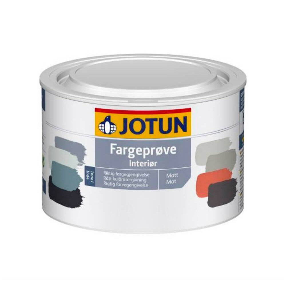 Farveprøve fra Jotun Lady Interior i en lille dåse på 0,45 L