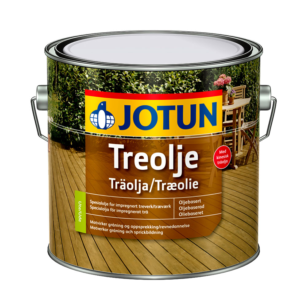 Jotun Træolie i pakning med 2,7 liter til havemøbler og terrasser