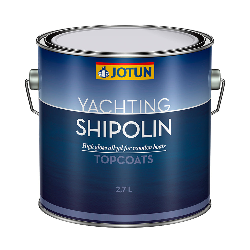 Dåse med Jotun Yachting Shipolin træbådmaling til brug over vandlinjen