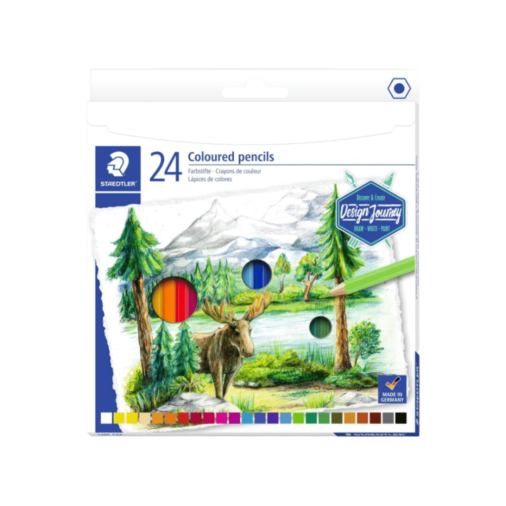 Sæt med 24 Staedtler Design Journey farveblyanter