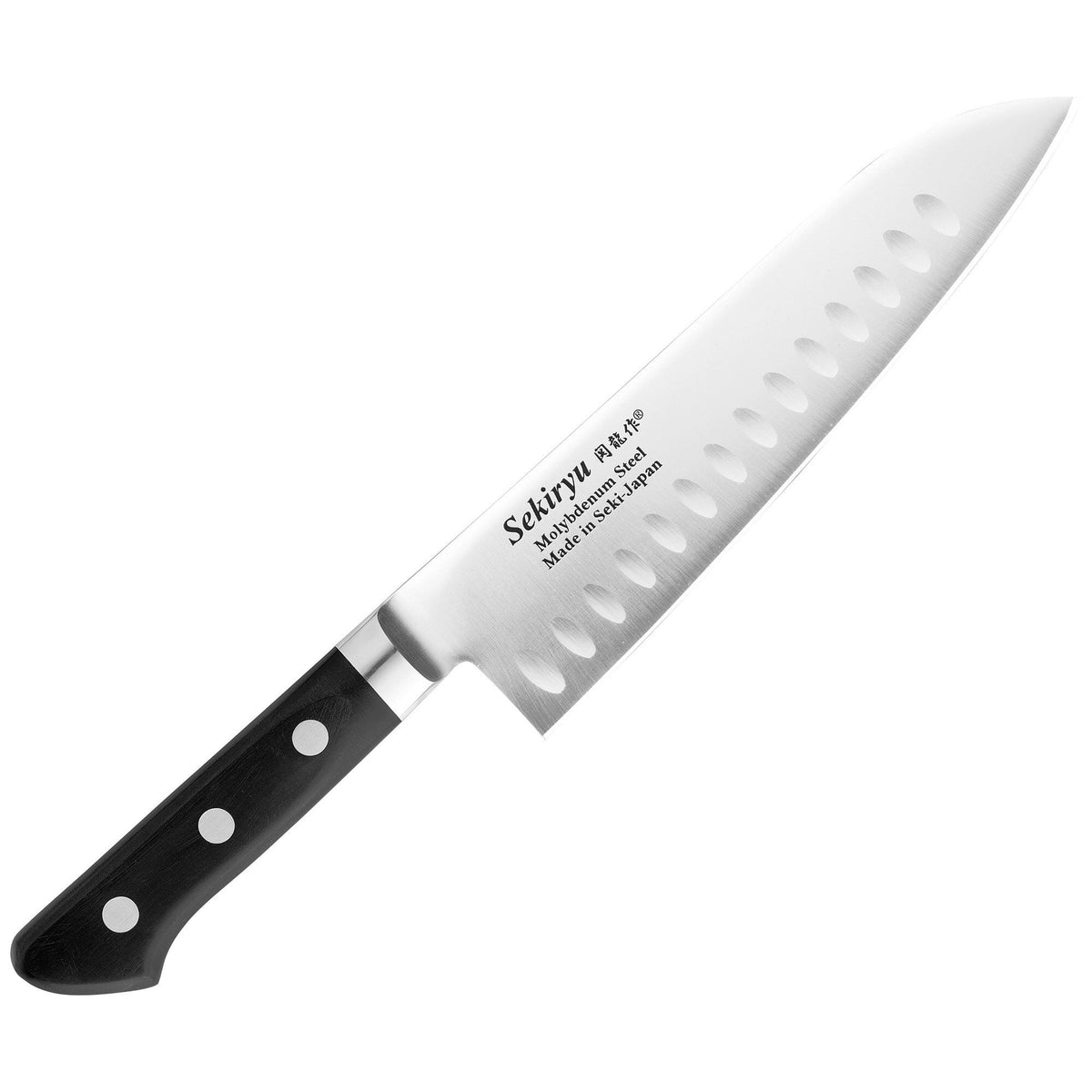 Sekiryu Master santokukniv med 18 cm blad og indslibede luftlommer