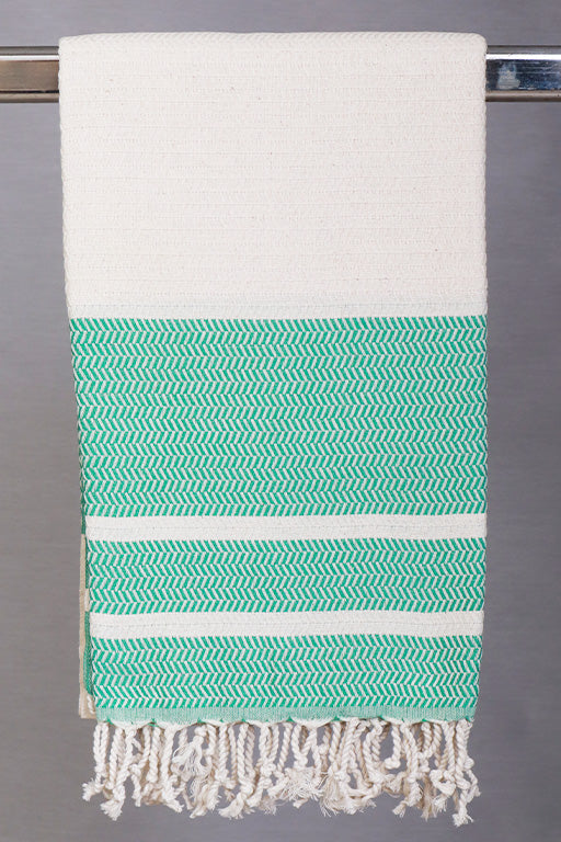 Grønt tyrkisk hamam-håndklæde i serien Jules, 50 x 100 cm