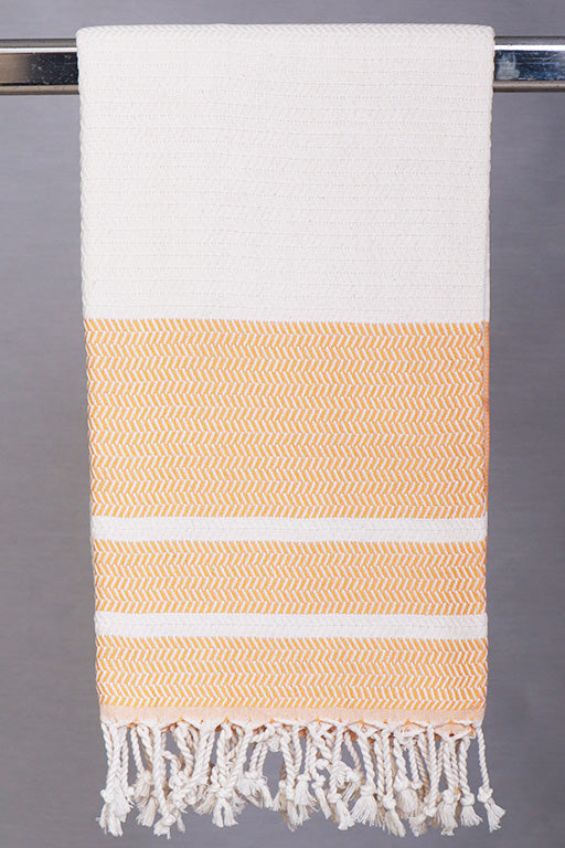 Gult tyrkisk hamam-håndklæde i serien Jules, 50 x 100 cm