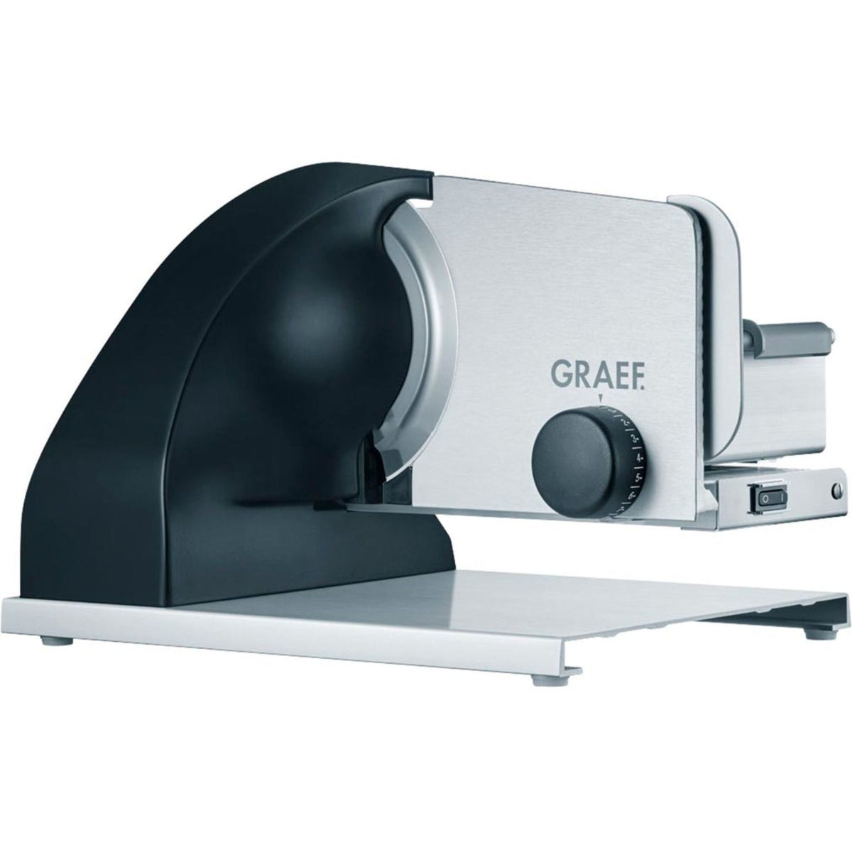 Sort Graef Sliced Kitchen Slicer 902 pålægsmaskine med aftagelig aluminiumsbakke