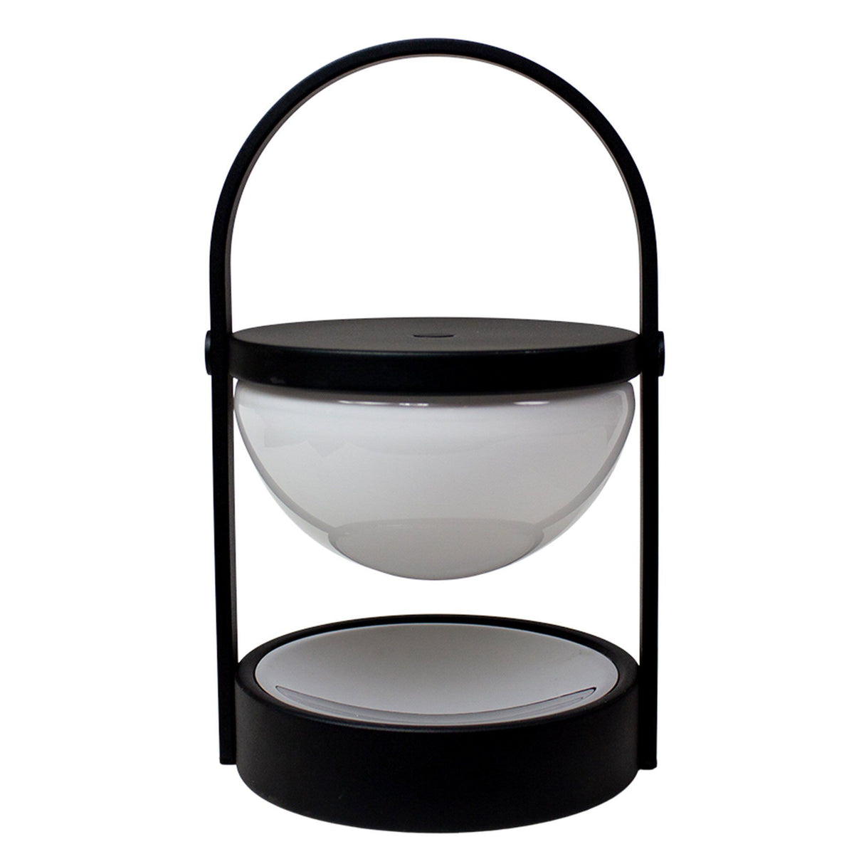 Andersen A-Flash transportabel lampe i sort med afrundede konturer, 22 cm