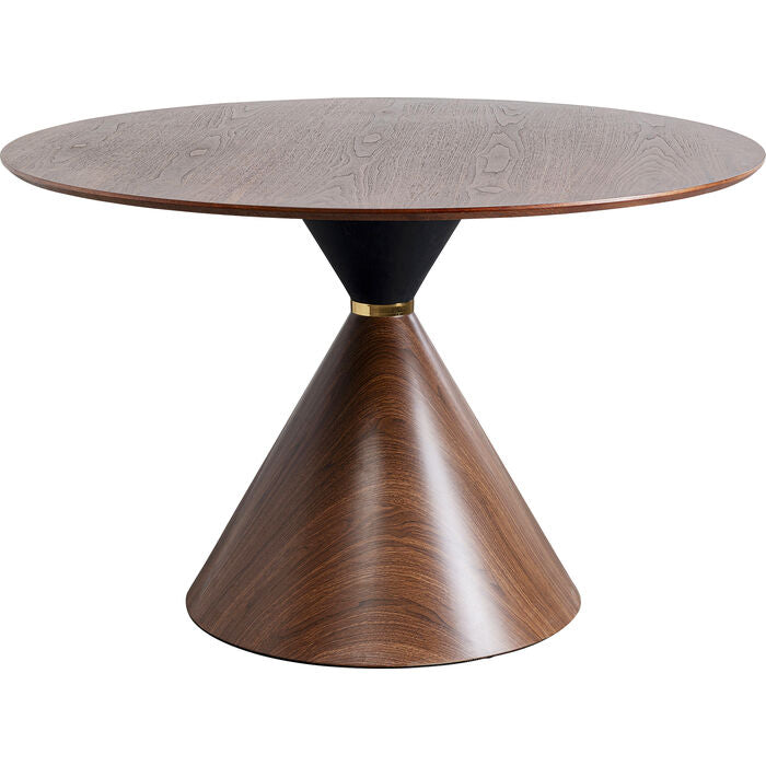 Se KARE DESIGN Cono spisebord, rund - valnøddefarvet finér, brun årepapir og guld stål (Ø120) ❤ Kæmpe udvalg i Kare Design - Køb online på udsalg og tilbud lige nu ❤ Billig fragt og hurtig levering - Varenummer: Boboonline-106387 og barcode / Ean: 4025621878124 på lager - Udsalg på Møbler,Borde,Spiseborde Store besparelser – op til 71% - Shop over 2.281 kendte brands på udsalg