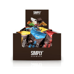 Simply Chocolate Protein Flowpacks med 75 individuelt pakkede chokoladebites à 9 g