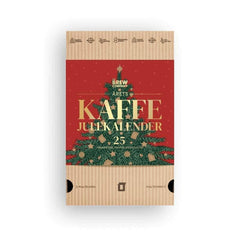 Rød kaffejulekalender fra The Brew Company med 25 dages specialkaffe