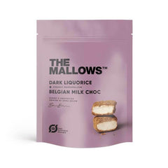 The Mallows skumfiduser med lakrids overtrukket af mælkechokolade
