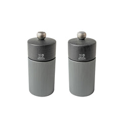 Peugeot Line kværnsæt i grafit, salt- og peberkværn i træ og aluminium, 12 cm