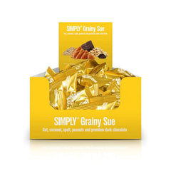 Mini Grainy Sue flowpacks fra Simply Chocolate