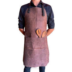 Stuff Design forklæde Apron Boxer i chokoladebrun og sort