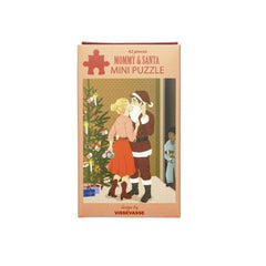 Mini-puslespil Mommy & Santa med julemotiv fra ViSSEVASSE