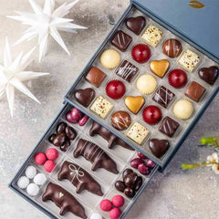 Xocolatl Drawer Box Selection gaveæske med julechokolade i to skuffer
