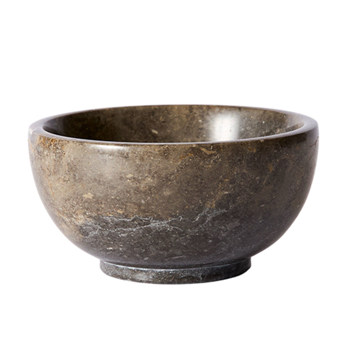 Muubs Dowa skål i grå og brun marmor, medium, diameter 12 cm