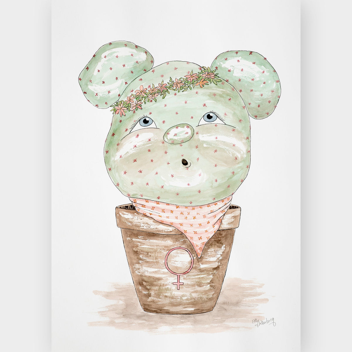 Kaktus Pige m. Pigetegn fra Klarborg