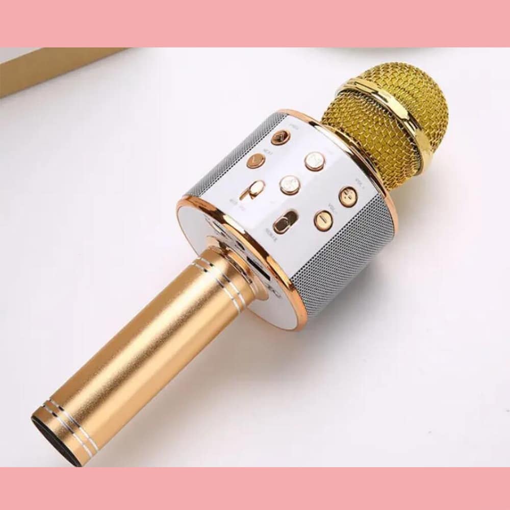 Se Karaoke Mikrofon m/Bluetooth & Højttaler - Guld ✔ Kæmpe udvalg i Satana - Køb online på udsalg og tilbud lige nu ✔ Billig fragt • Hurtig levering - Varenummer: Satana-1383796 på lager - Udsalg på Mad & drikke > Få op til 67% i rabat - Tusindvis af varer fra over 2.739 brands