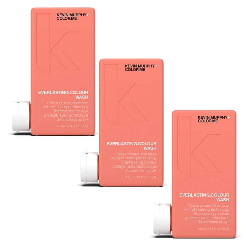 Pakke med tre flasker Kevin Murphy Everlasting Colour Wash shampoo à 250 ml