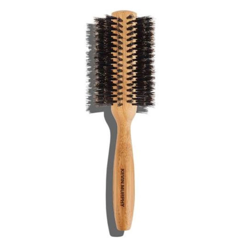 Kevin Murphy Roll Brush Mahogany rundbørste med skaft af mahognitræ og vildsvinehår
