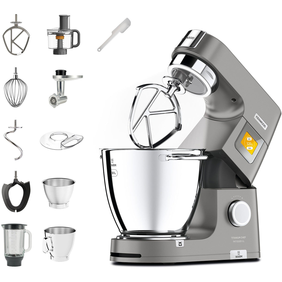 Kenwood Titanium Chef Patissier XL køkkenmaskine med skål