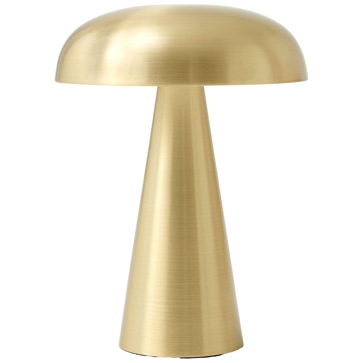 Como SC53 bærbar lampe i messing fra &Tradition med svampeformet skærm