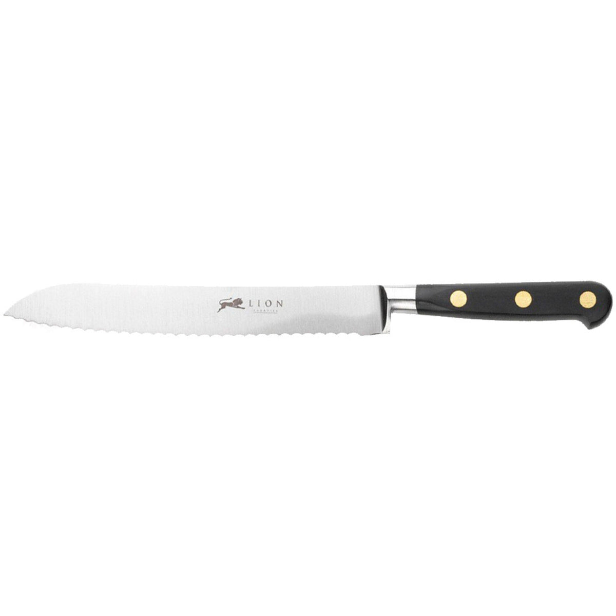 Sort Lion Sabatier Ideal brødkniv på 20 cm i rustfrit stål