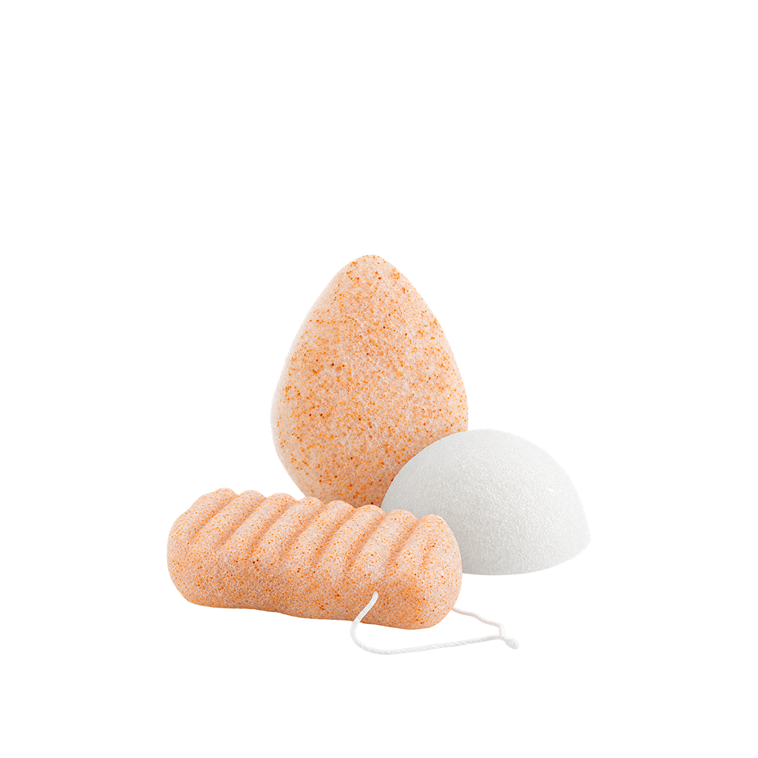 Organic Konjac Rense-sæt med tre forskellige konjacsvampe