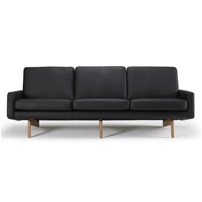 Springfield 3-personers sofa i sort læder fra Nordly