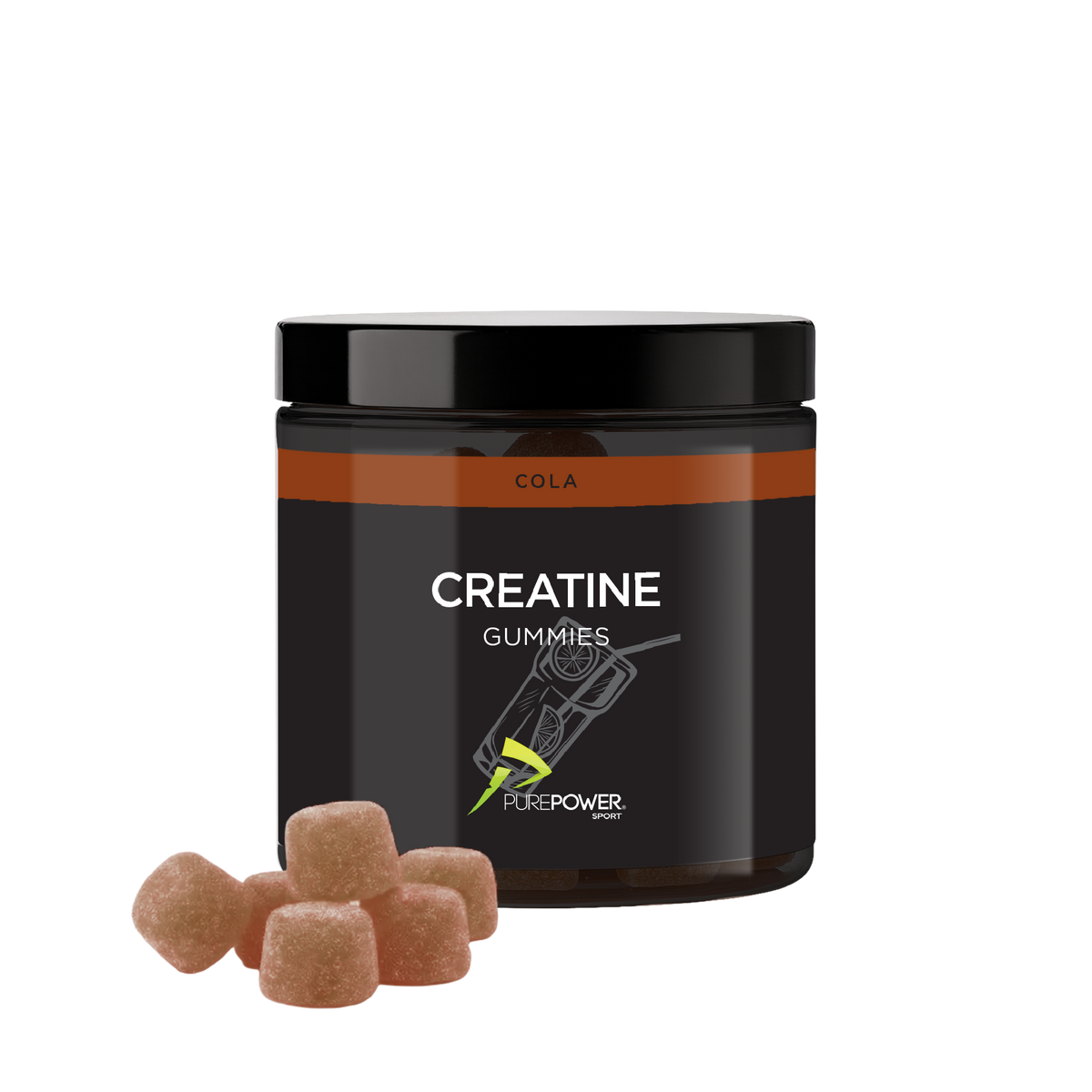 PurePower Creatine Gummies med colasmag, 60 stk. kreatin-vingummi
