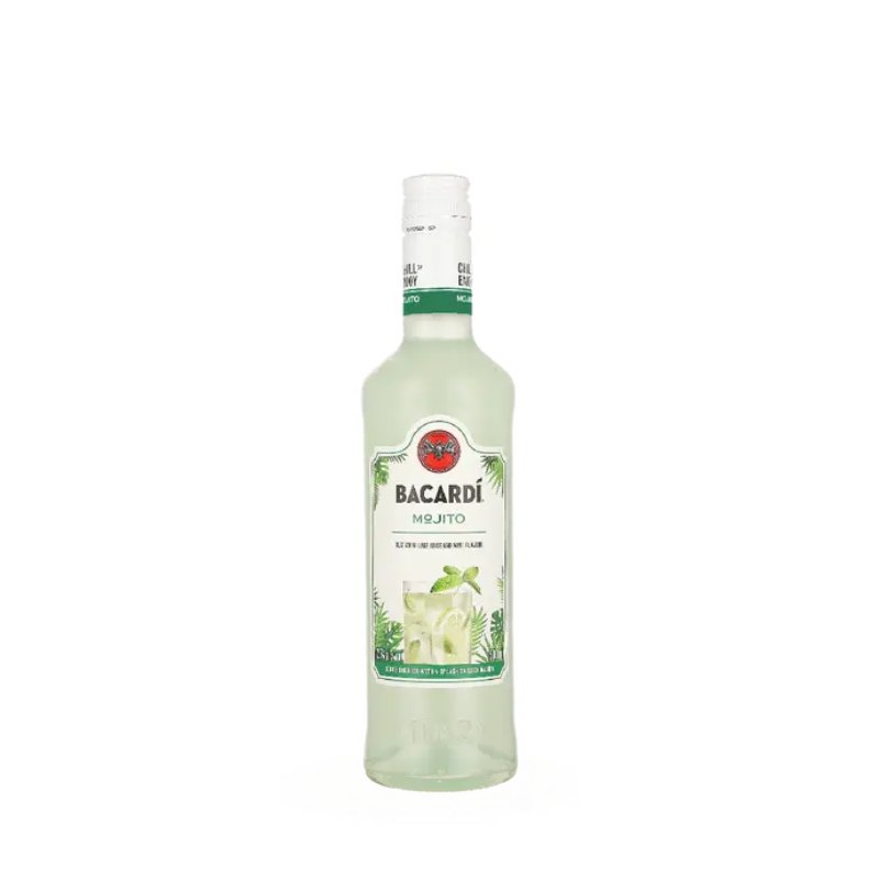 Flaske med færdigblandet Bacardi Mojito, 70 cl, 14,9 % vol.