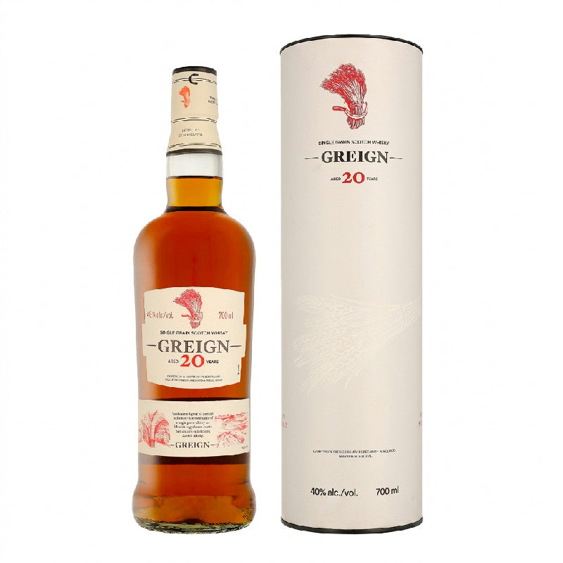 The Greign 20 Years Single Grain Scotch Whisky, 70 cl, med gaveæske