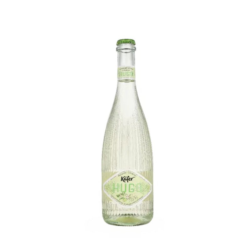 Flaske Käfer Hugo Ready To Serve, færdigblandet cocktail med hyldeblomst, mynte og lime, 75 cl