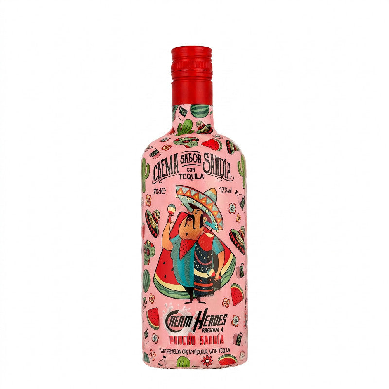 Flaske Cream Heroes Pancho Sandia vandmelon tequila likør på 70 cl