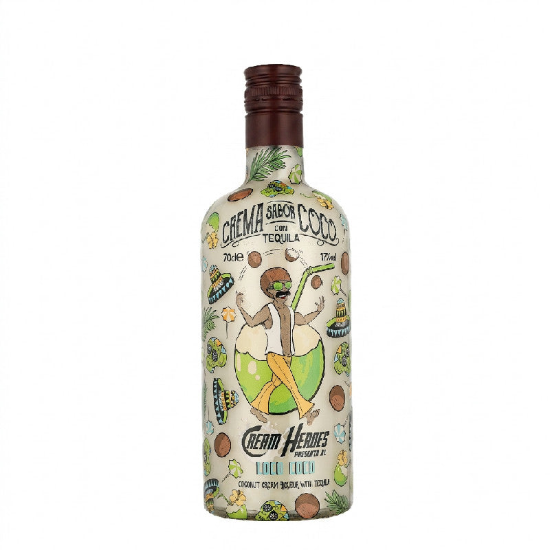 Flaske Cream Heroes Loco Coco kokos tequila likør på 70 cl