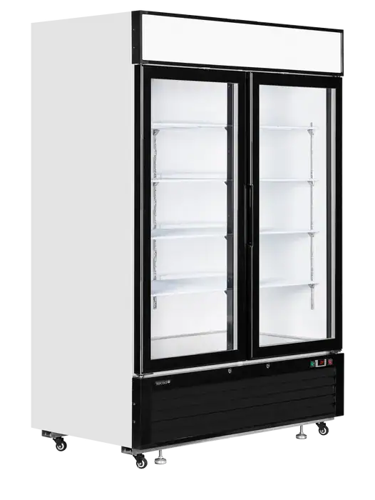 Hvid Tefcold LGC5000 displaykøler med to glasdøre