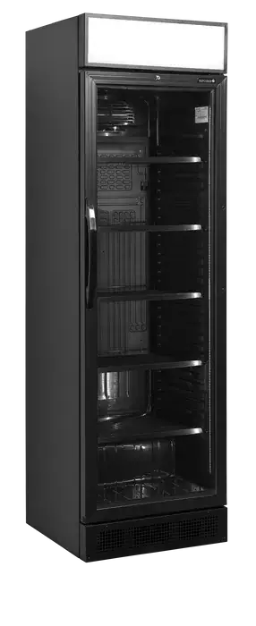 Sort Tefcold CEV425CP BLACK flaskekøleskab med lystop