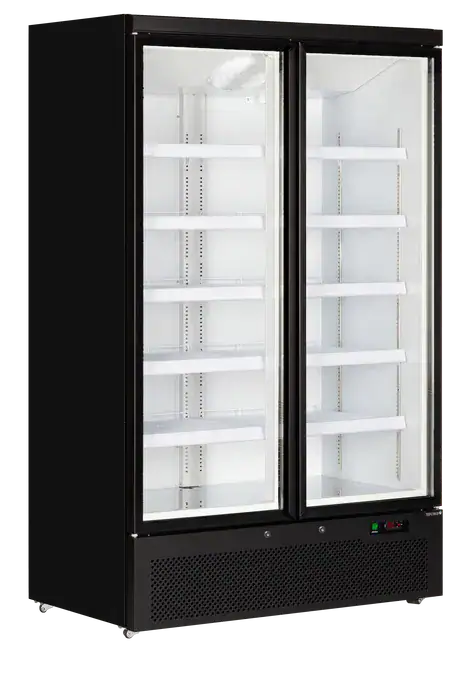 Sort Tefcold Atom Maxi C2DB displaykøler med to døre