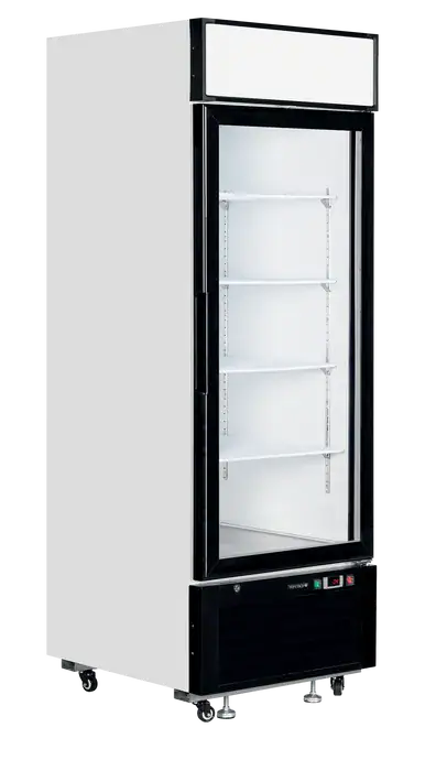 Hvid Tefcold LGC2500 displaykøler med glasdør til kolde drikkevarer
