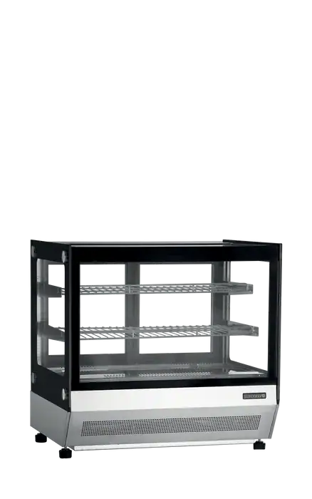 Sort Tefcold LCT750F display bordkøler i rustfrit stål, 700 mm
