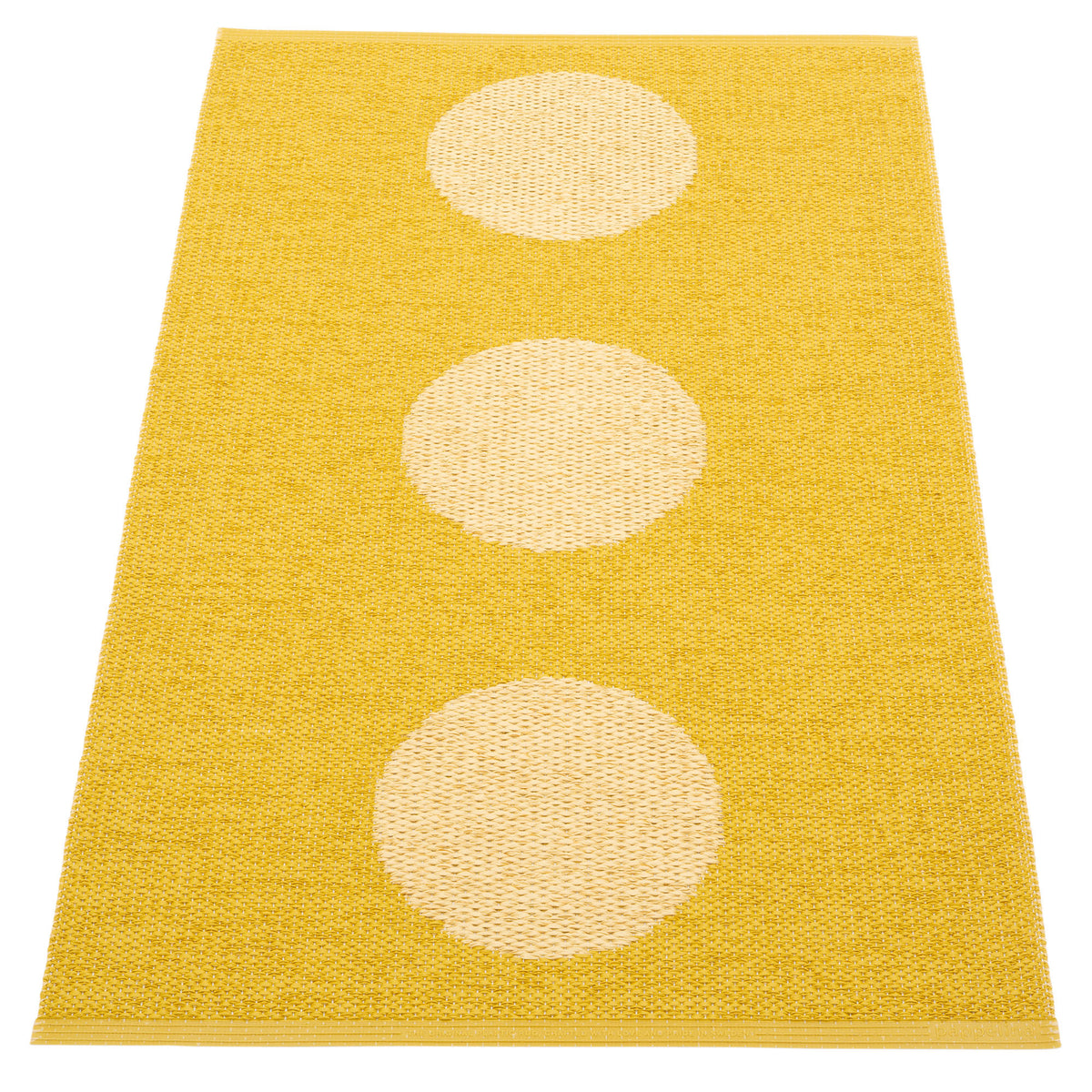 Pappelina Vera Pop løber i mustard og gul, 70 x 120 cm