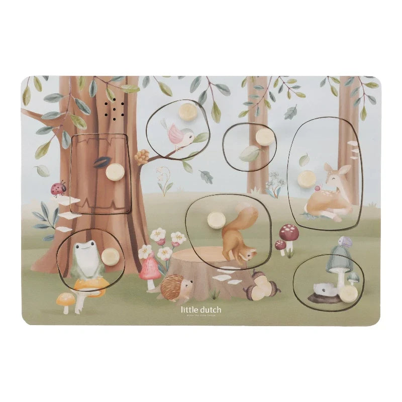 Little Dutch puslespil med lyd, Forest Friends med skovdyr