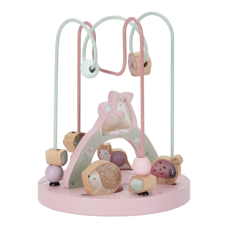 Little Dutch aktivitetsspiral i trælegetøj med Fairy Garden-motiv og perler