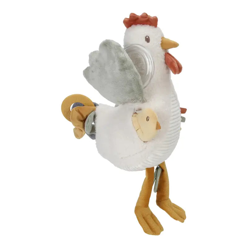 Blød aktivitetshøne i 25 cm fra Little Dutch, Little Farm-serien