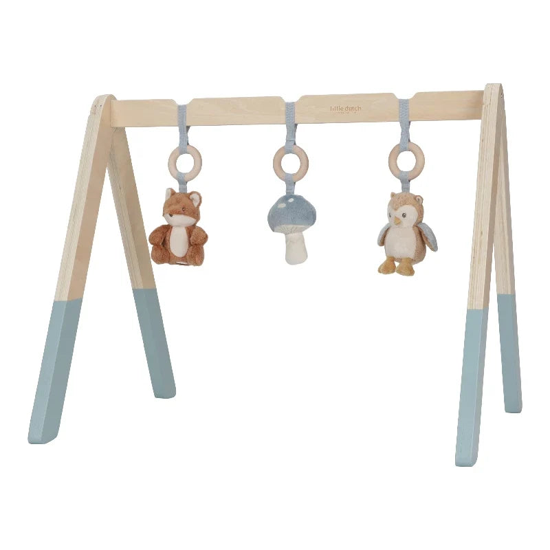 Little Dutch babygym i træ fra serien Forest Friends med ræv, ugle og svamp