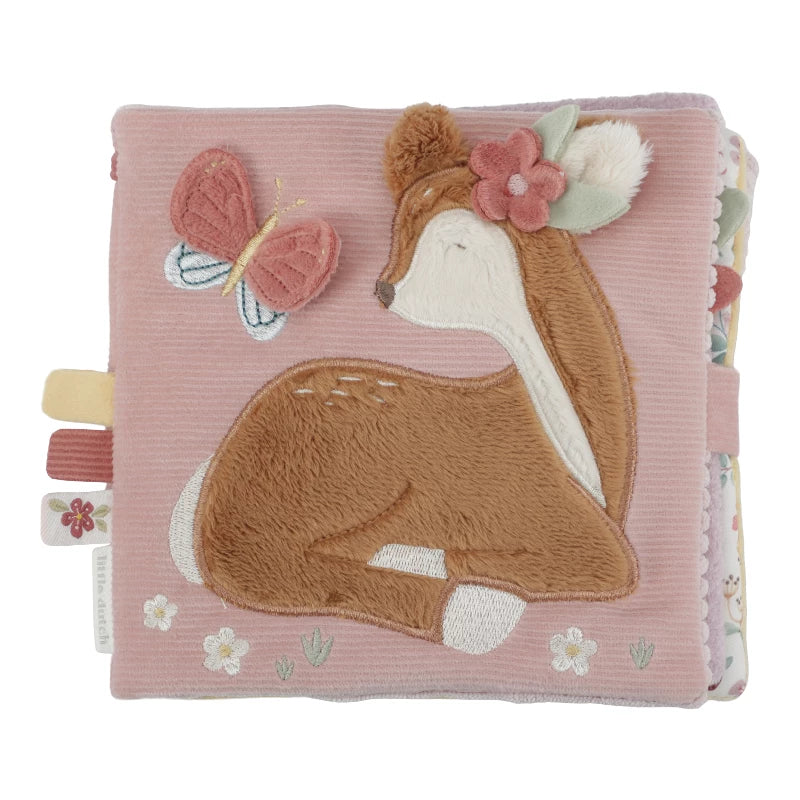 Blød touch-and-feel-aktivitetsbog med Fairy Garden-motiv fra Little Dutch