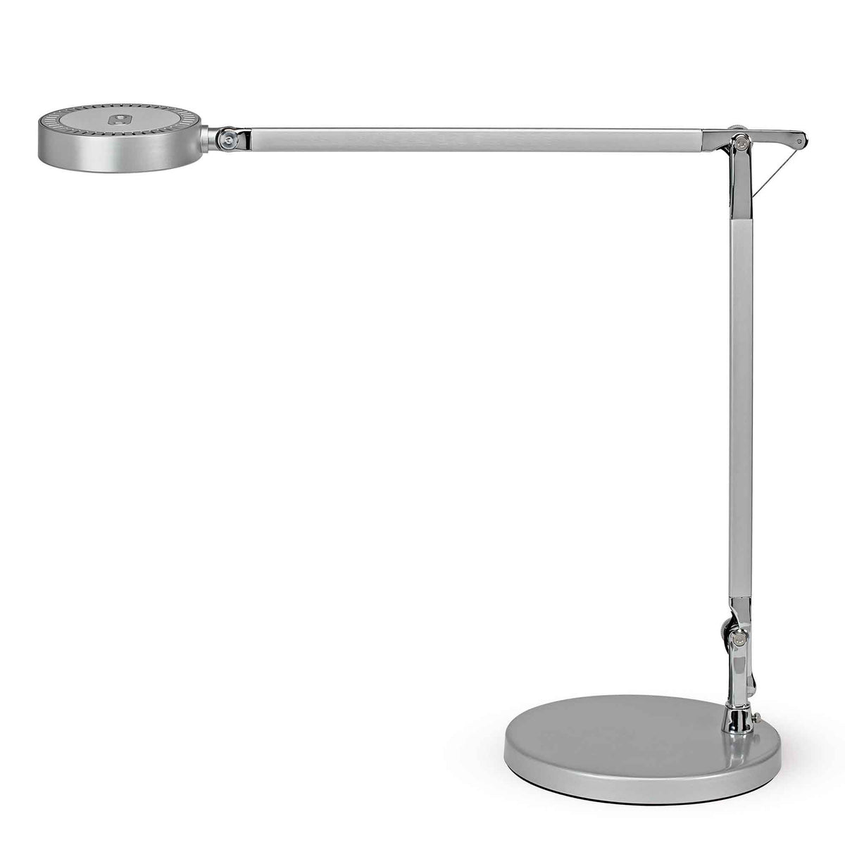 Sølvfarvet MAULgrace LED skrivebordslampe med touch-betjening