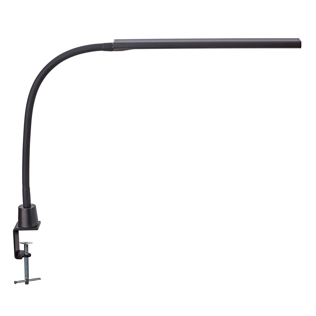 Sort MAULpirro LED skrivebordslampe med bordklemme